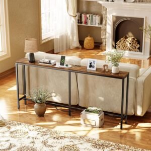Console Table with Charging Station