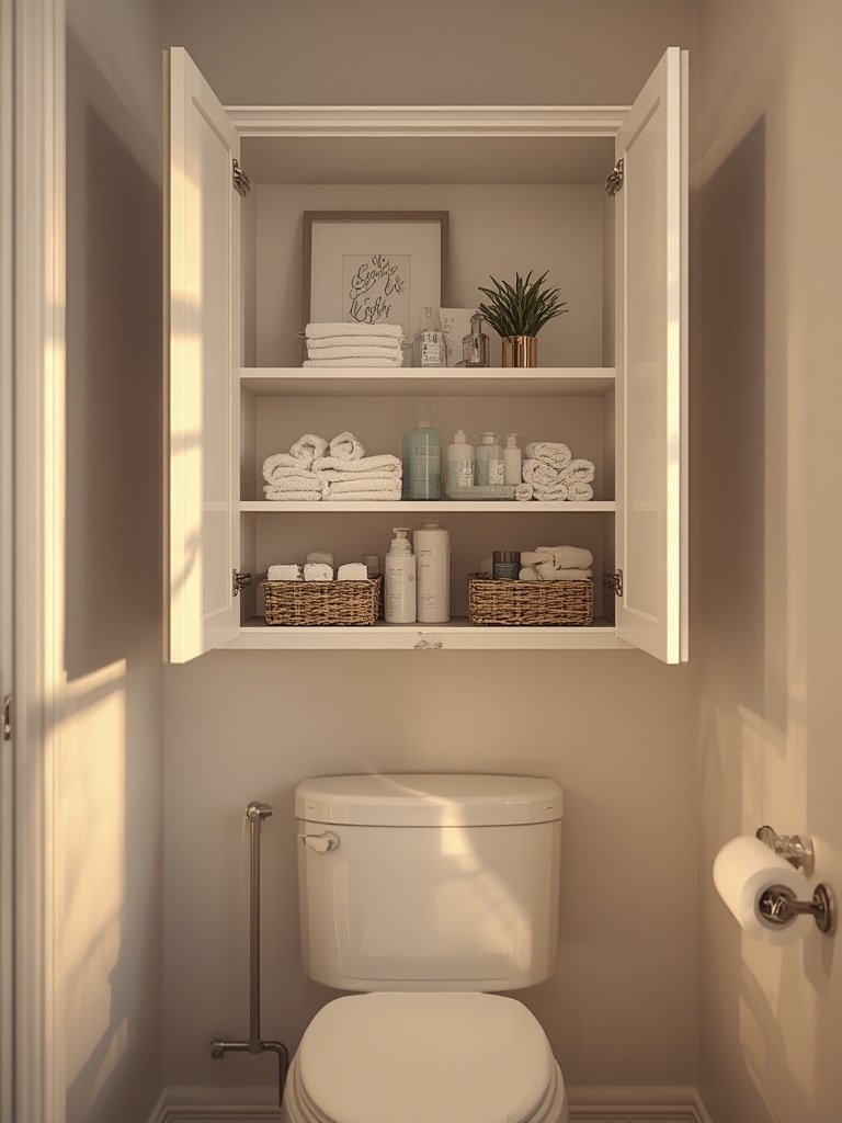 toilet storage in action