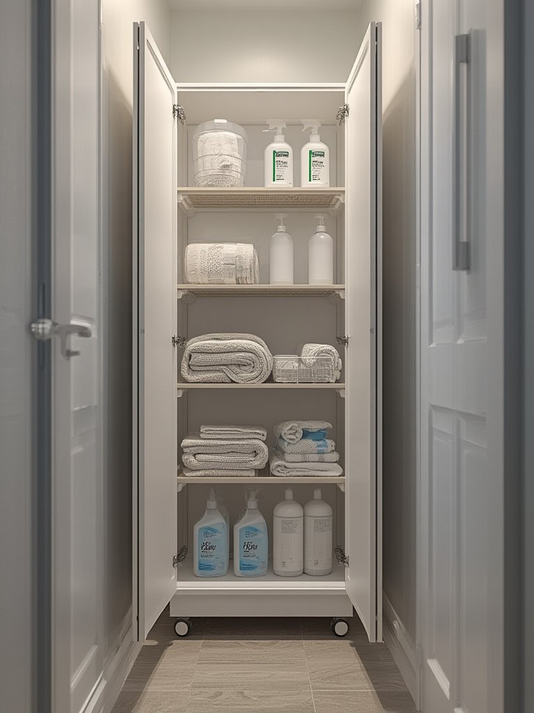 slim cabinet in action