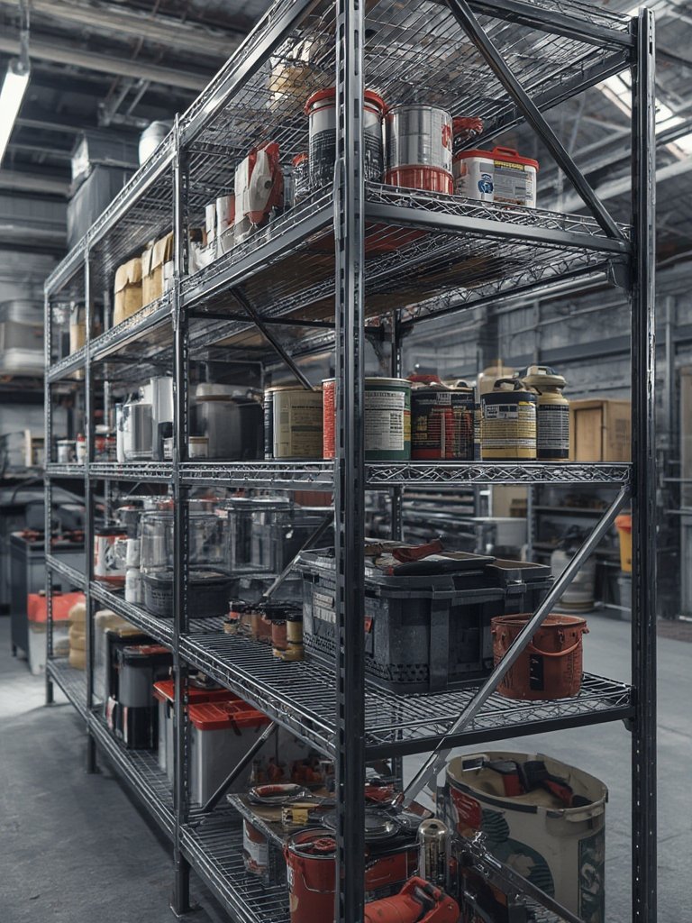 wire shelving in action
