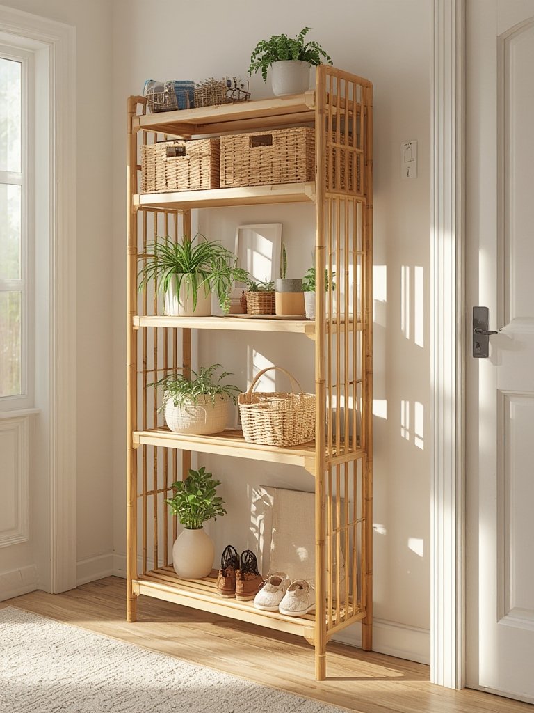 bamboo shelf in action